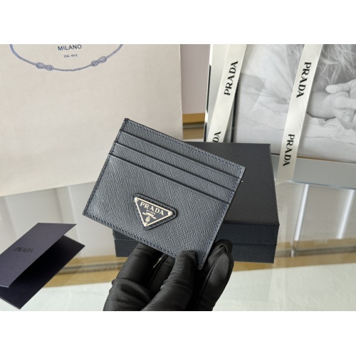 Prada Card Case In Navy #1248548 $52.00 USD, Wholesale Replica Prada Wallets