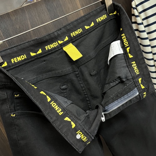 Replica Fendi Jeans For Men #1248573 $72.00 USD for Wholesale