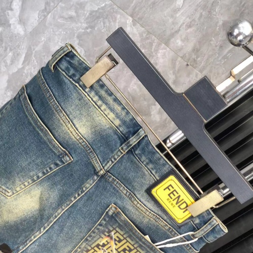 Replica Fendi Jeans For Men #1248619 $45.00 USD for Wholesale