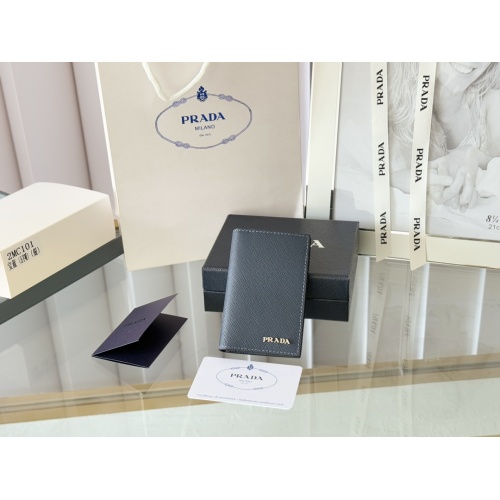 Prada AAA Quality Card Case In Navy #1248772 $72.00 USD, Wholesale Replica Prada AAA+ Quality Wallets