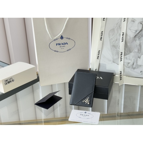 Prada AAA Quality Card Case In Navy #1248773 $72.00 USD, Wholesale Replica Prada AAA+ Quality Wallets