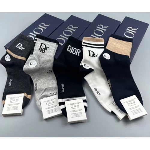 Replica Christian Dior Socks For Men #1249010 $27.00 USD for Wholesale