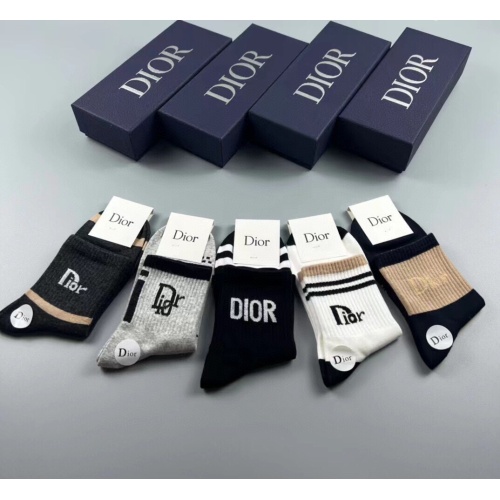 Replica Christian Dior Socks For Men #1249010 $27.00 USD for Wholesale