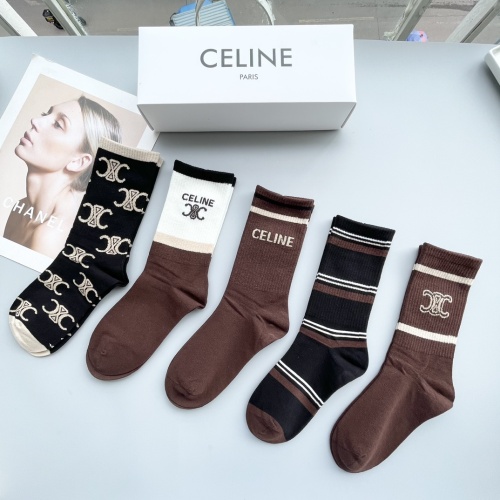 Replica Celine Socks #1249023 $29.00 USD for Wholesale