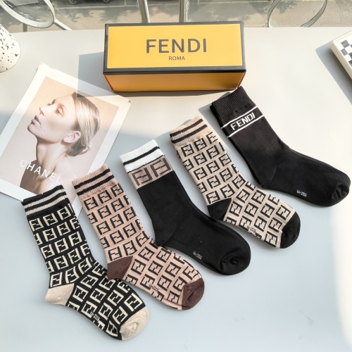 Replica Fendi Socks #1249024 $29.00 USD for Wholesale