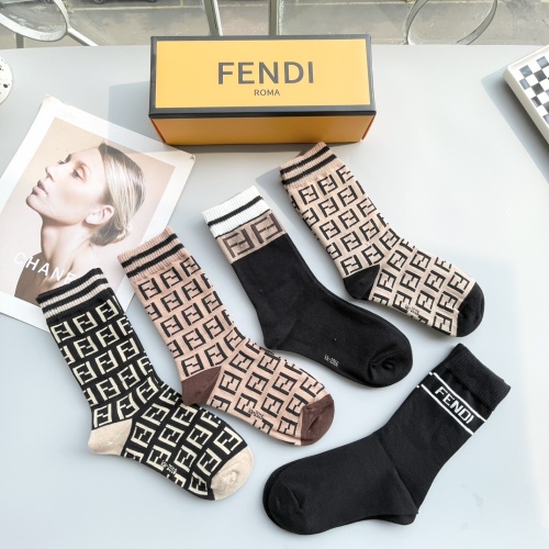 Replica Fendi Socks #1249024 $29.00 USD for Wholesale