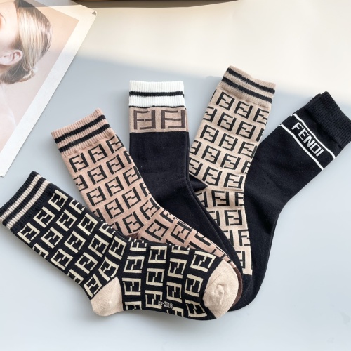 Replica Fendi Socks #1249024 $29.00 USD for Wholesale