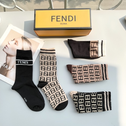 Replica Fendi Socks #1249024 $29.00 USD for Wholesale