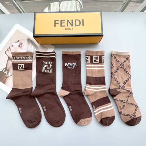 Replica Fendi Socks #1249025 $29.00 USD for Wholesale