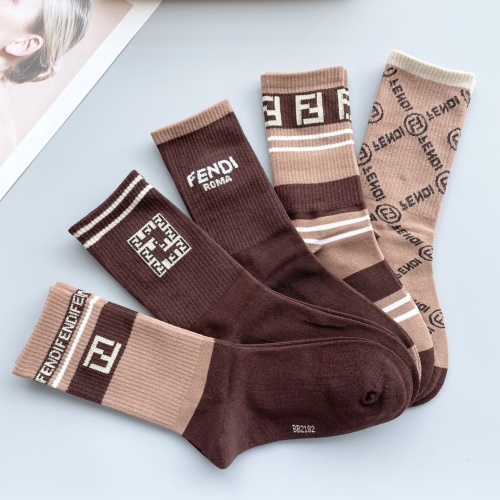 Replica Fendi Socks #1249025 $29.00 USD for Wholesale