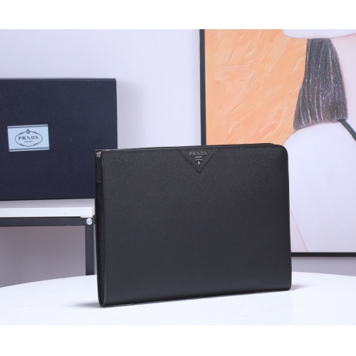 Prada AAA Man Wallets #1249129 $115.00 USD, Wholesale Replica Prada AAA Man Wallets