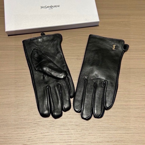 Replica Yves Saint Laurent Gloves For Women #1249301 $45.00 USD for Wholesale