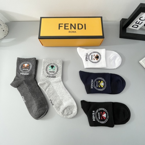 Replica Fendi Socks #1249544 $27.00 USD for Wholesale