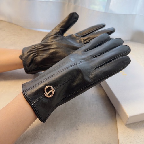 Replica Christian Dior Gloves For Women #1249556 $45.00 USD for Wholesale