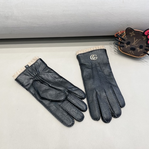 Replica Gucci Gloves For Men #1249605 $60.00 USD for Wholesale