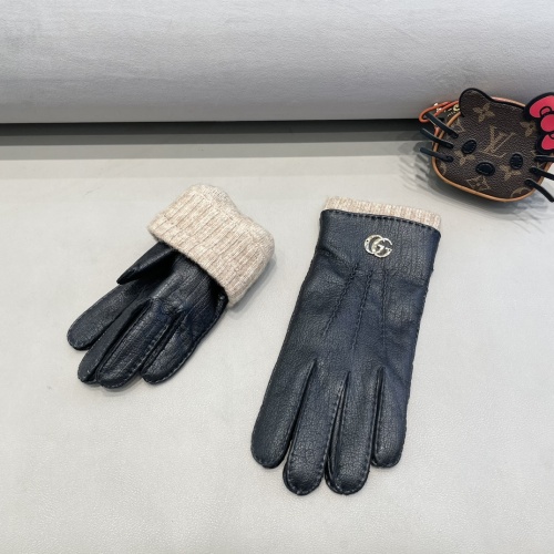 Replica Gucci Gloves For Men #1249605 $60.00 USD for Wholesale