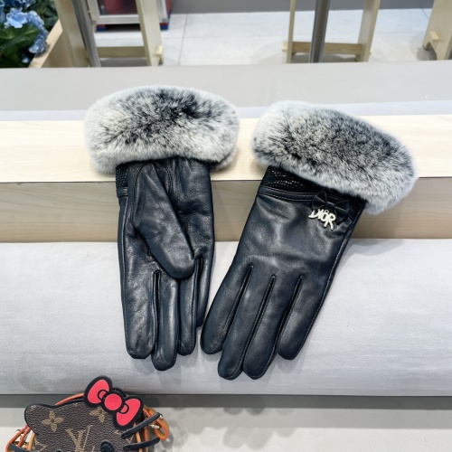 Replica Christian Dior Gloves For Women #1249608 $52.00 USD for Wholesale