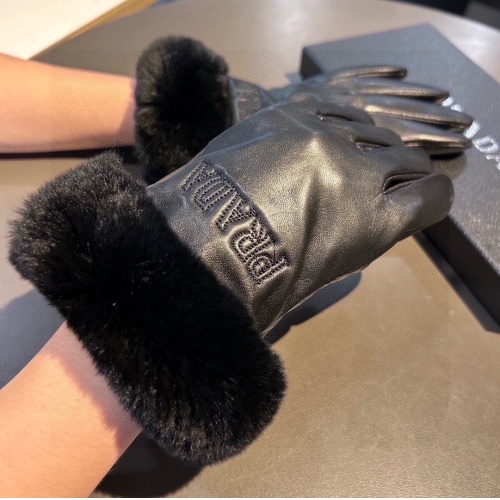 Replica Prada Gloves For Women #1249610 $48.00 USD for Wholesale