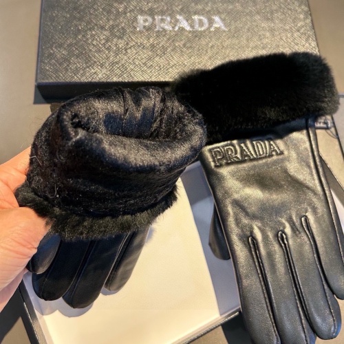 Replica Prada Gloves For Women #1249610 $48.00 USD for Wholesale