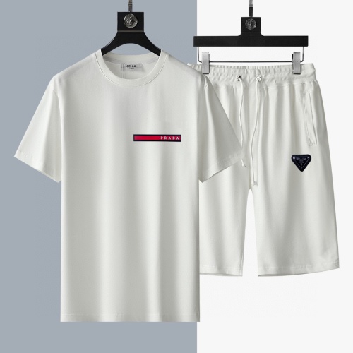 Prada Tracksuits Short Sleeved For Men #1249637 $52.00 USD, Wholesale Replica Prada Tracksuits