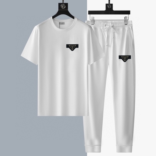 Prada Tracksuits Short Sleeved For Men #1249644 $64.00 USD, Wholesale Replica Prada Tracksuits