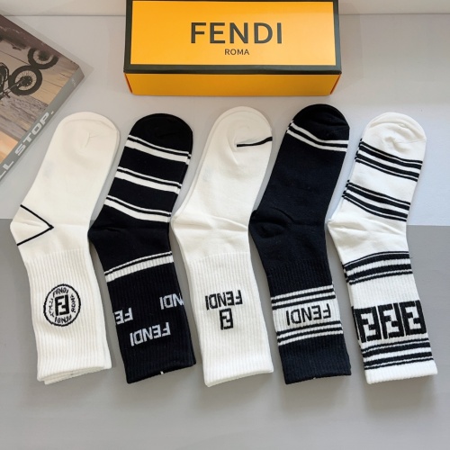 Replica Fendi Socks For Men #1250013 $29.00 USD for Wholesale