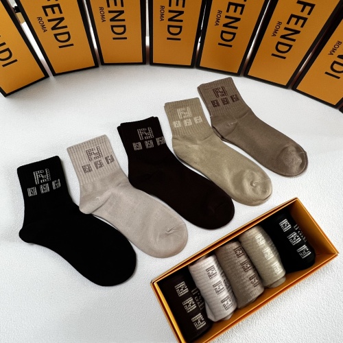 Replica Fendi Socks #1250324 $27.00 USD for Wholesale