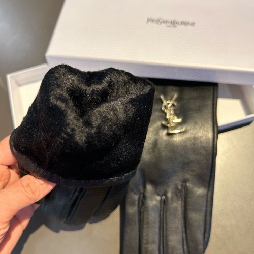 Replica Yves Saint Laurent Gloves For Women #1250710 $45.00 USD for Wholesale