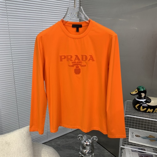 Prada T-Shirts Long Sleeved For Men #1250737 $48.00 USD, Wholesale Replica Prada T-Shirts