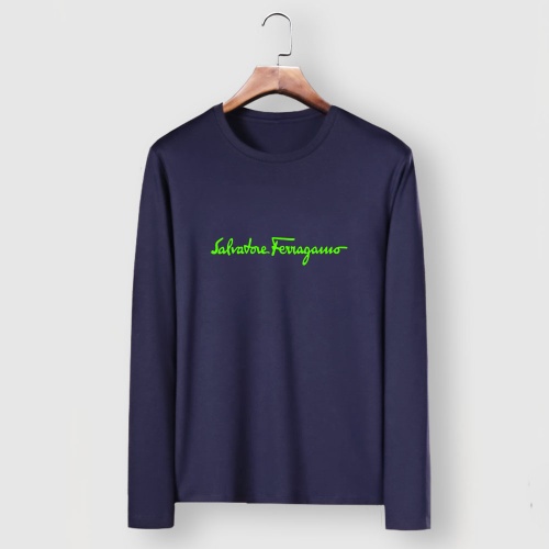 Salvatore Ferragamo T-Shirts Long Sleeved For Men #1250786 $29.00 USD, Wholesale Replica Salvatore Ferragamo T-Shirts