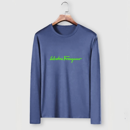 Salvatore Ferragamo T-Shirts Long Sleeved For Men #1250787 $29.00 USD, Wholesale Replica Salvatore Ferragamo T-Shirts