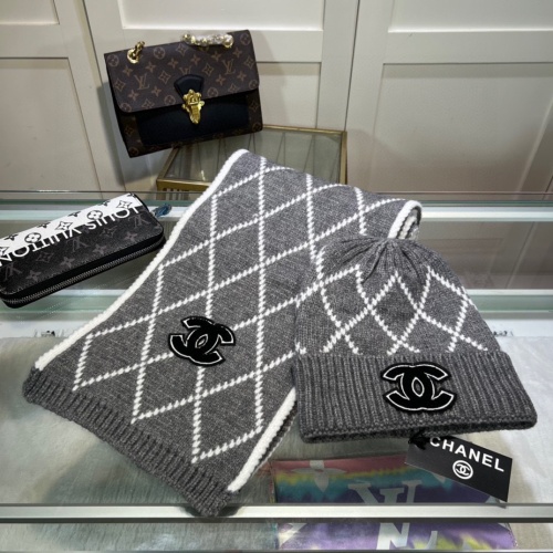 Chanel Caps #1250861 $48.00 USD, Wholesale Replica Chanel Hat and Scarf and Glove Set