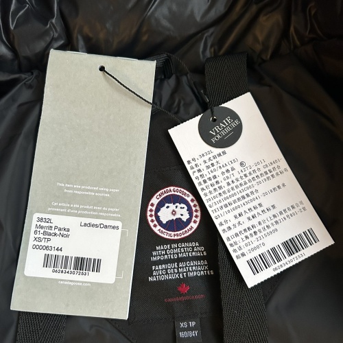 Replica Canada Goose Down Feather Coat Long Sleeved For Women #1251122 $180.00 USD for Wholesale