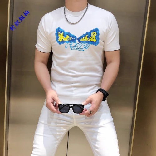 Fendi T-Shirts Short Sleeved For Men #1251230 $45.00 USD, Wholesale Replica Fendi T-Shirts