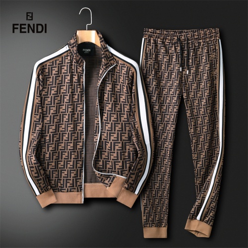 Fendi Tracksuits Long Sleeved For Men #1251244 $85.00 USD, Wholesale Replica Fendi Tracksuits