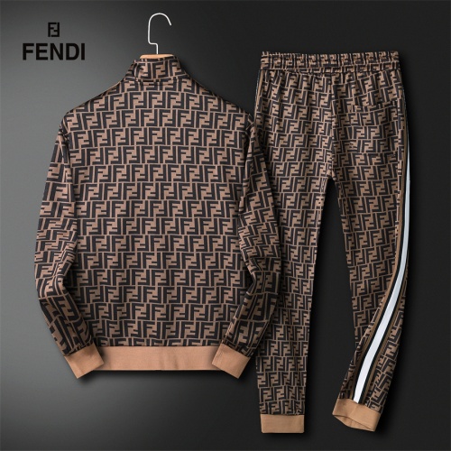 Replica Fendi Tracksuits Long Sleeved For Men #1251244 $85.00 USD for Wholesale