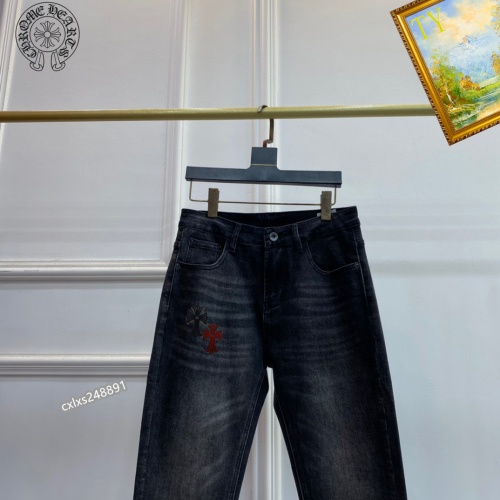 Replica Chrome Hearts Jeans For Men #1251285 $48.00 USD for Wholesale