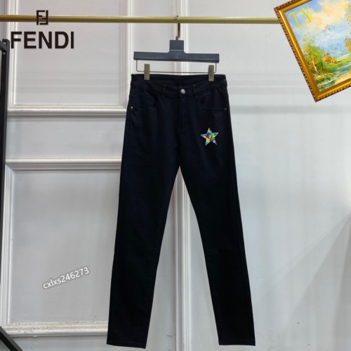 Replica Fendi Jeans For Men #1251297 $48.00 USD for Wholesale