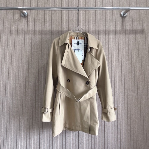 Burberry Trench Coat Long Sleeved For Women #1251437 $105.00 USD, Wholesale Replica Burberry Trench Coat