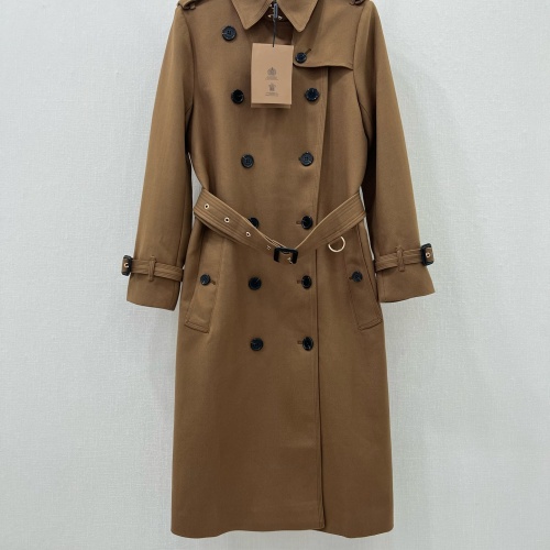 Burberry Trench Coat Long Sleeved For Women #1251439 $202.00 USD, Wholesale Replica Burberry Trench Coat