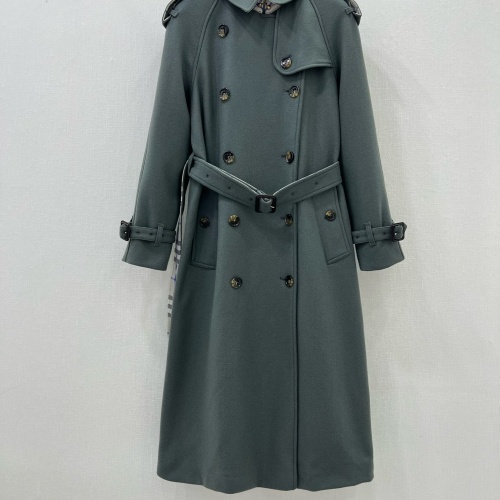 Burberry Trench Coat Long Sleeved For Women #1251440 $225.00 USD, Wholesale Replica Burberry Trench Coat