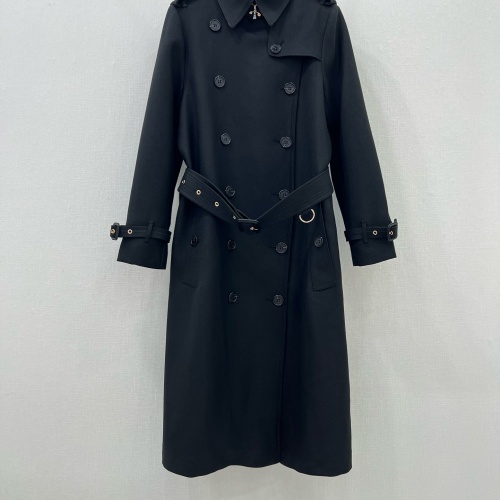 Burberry Trench Coat Long Sleeved For Women #1251443 $202.00 USD, Wholesale Replica Burberry Trench Coat