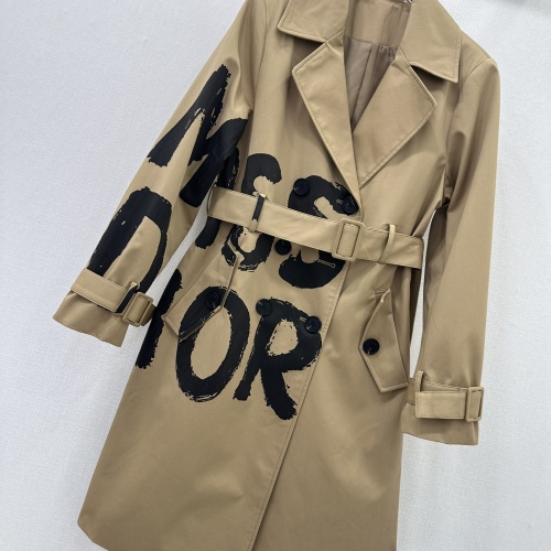 Replica Christian Dior Coat Long Sleeved For Women #1251492 $108.00 USD for Wholesale