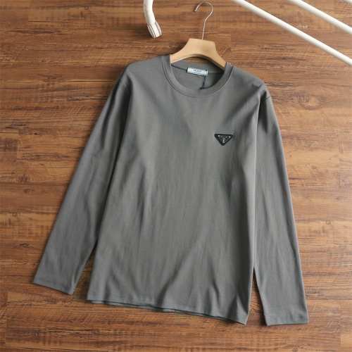 Prada T-Shirts Long Sleeved For Men #1251495 $40.00 USD, Wholesale Replica Prada T-Shirts