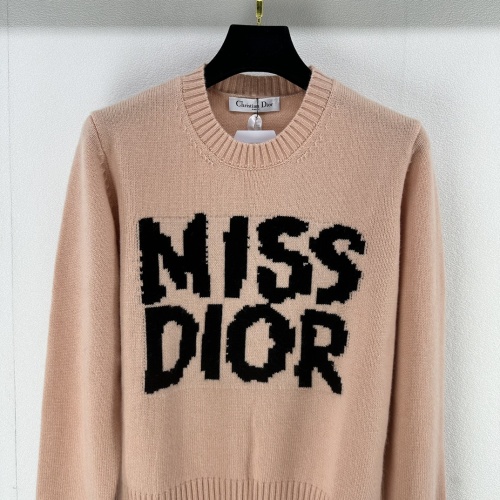 Replica Christian Dior Sweaters Long Sleeved For Women #1251687 $88.00 USD for Wholesale