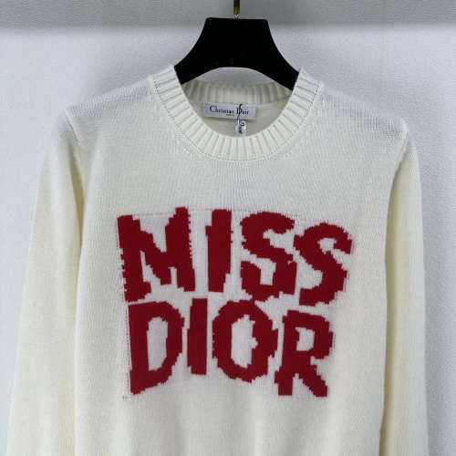 Replica Christian Dior Sweaters Long Sleeved For Women #1251688 $88.00 USD for Wholesale