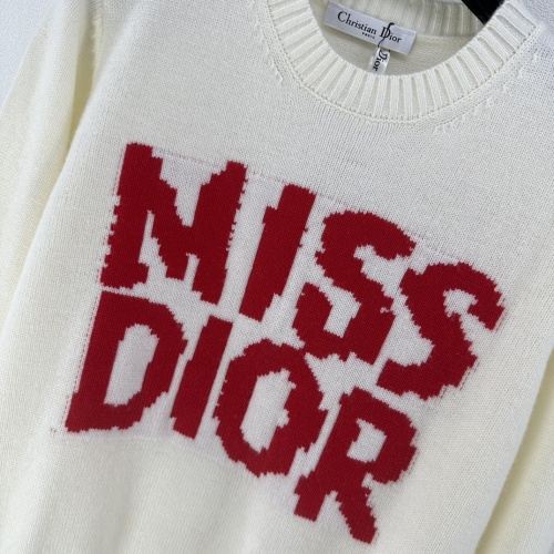 Replica Christian Dior Sweaters Long Sleeved For Women #1251688 $88.00 USD for Wholesale