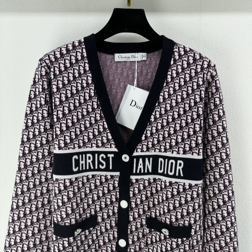 Replica Christian Dior Sweaters Long Sleeved For Women #1251694 $102.00 USD for Wholesale