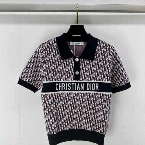 Christian Dior Sweaters Short Sleeved For Women #1251695 $96.00 USD, Wholesale Replica Christian Dior Sweaters