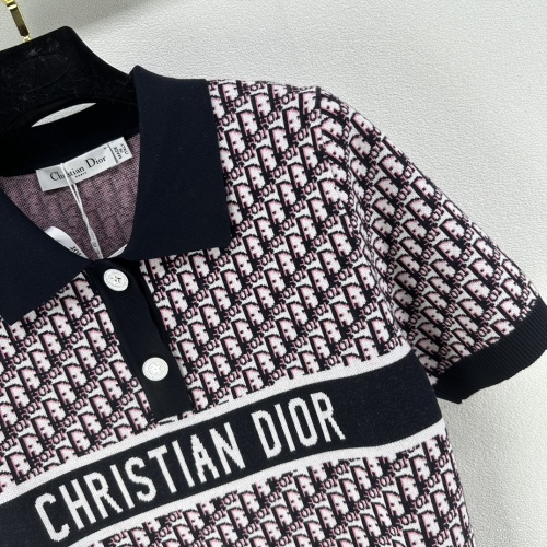 Replica Christian Dior Sweaters Short Sleeved For Women #1251695 $96.00 USD for Wholesale